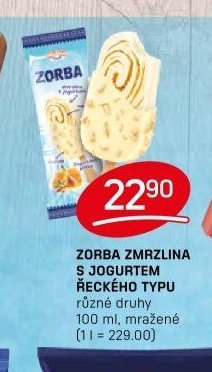 Zorba zmrzlina s jogurtem řeckého typu - FLOP aktualniletaky.eu