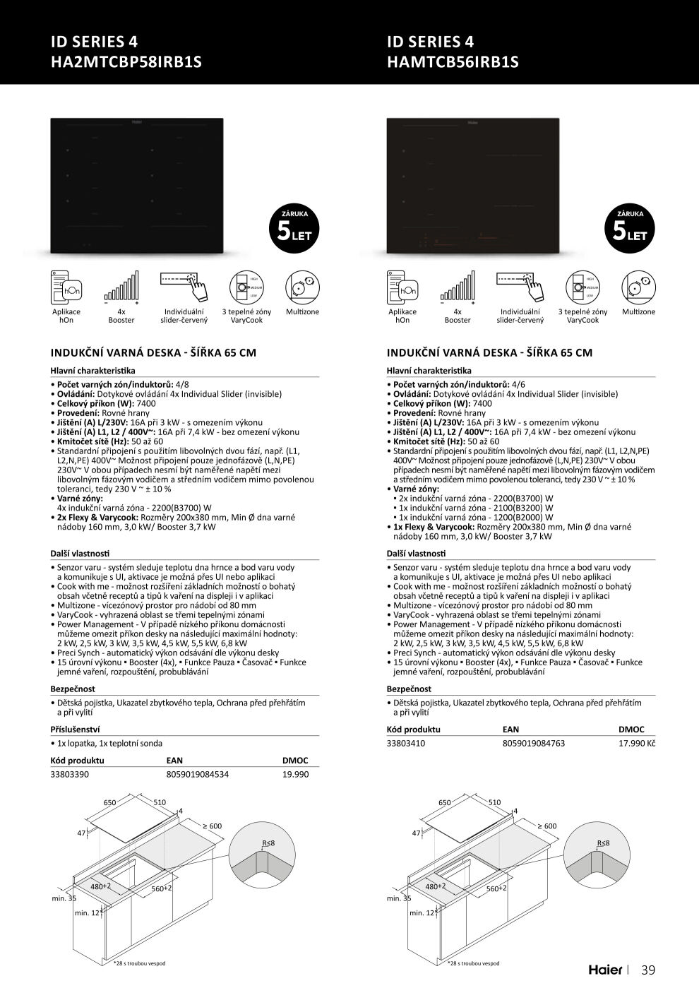 ASKO nábytek leták - Spotřebiče Haier ASKO strana 39