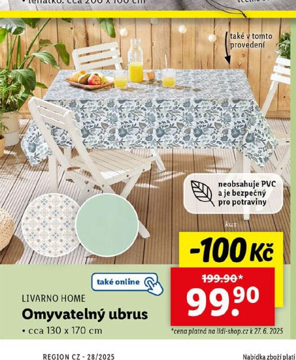 LIVARNO HOME Omyvatelný ubrus - Lidl aktualniletaky.eu