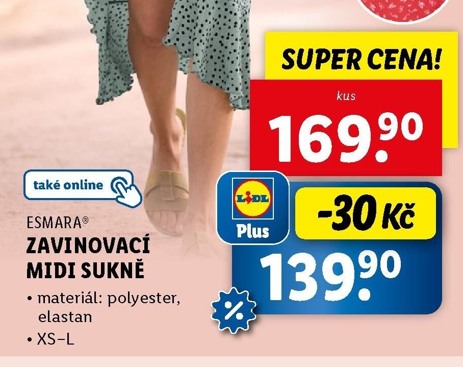Esmara® zavinovací midi sukně - Lidl aktualniletaky.eu
