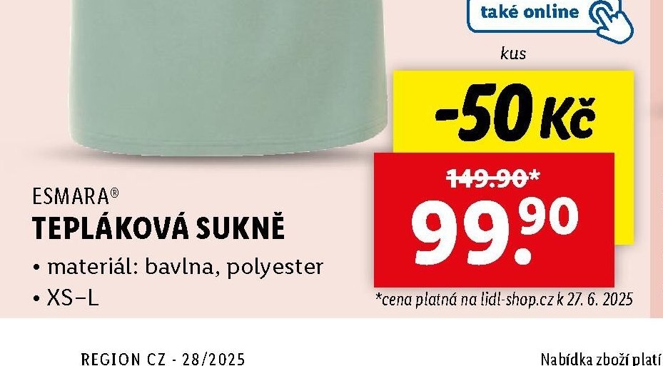 Esmara® tepláková sukně - Lidl aktualniletaky.eu