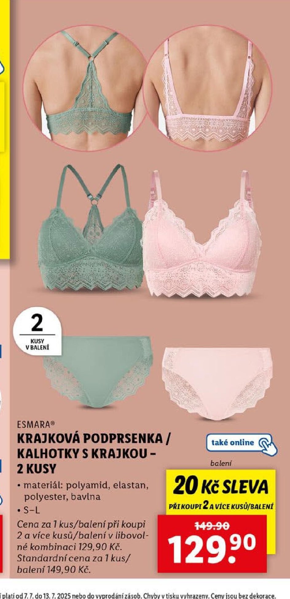 Esmara krajková podprsenka / kalhotky s krajkou - Lidl aktualniletaky.eu