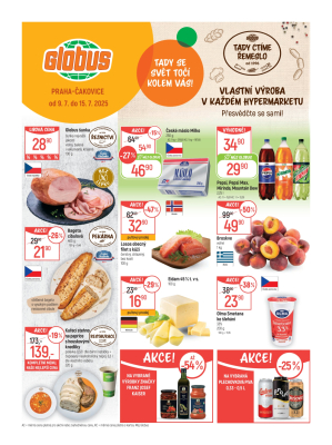 aktuální leták Globus 9.7.2025-15.7.2025