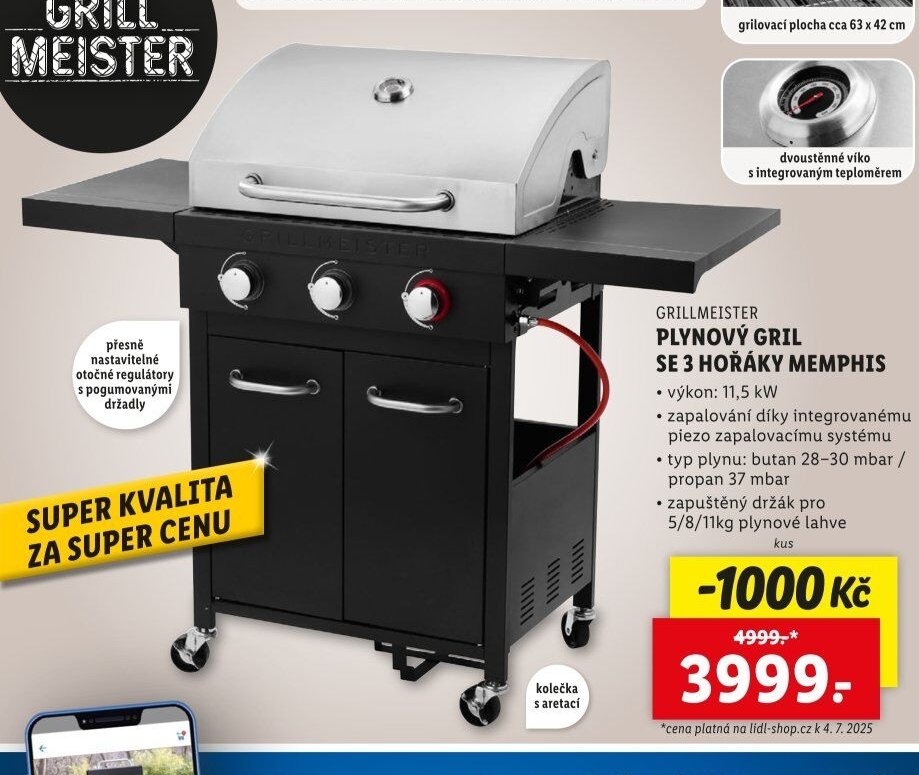 GRILLMEISTER PLYNOVÝ GRIL SE 3 HOŘÁKY MEMPHIS - Lidl aktualniletaky.eu