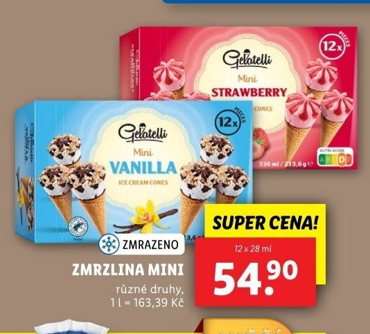Gelatelli Mini Strawberry/Vanilla zmrzlina - Lidl aktualniletaky.eu
