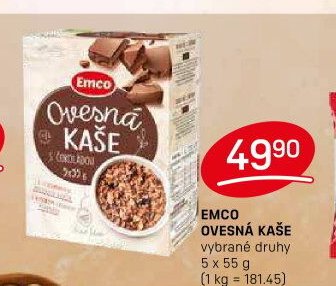 EMCO OVESNÁ KAŠE vybrané druhy 5 x 55 g - FLOP aktualniletaky.eu