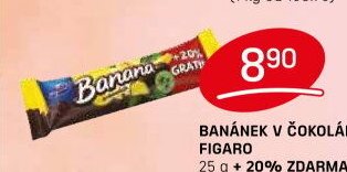 BANÁNEK V ČOKOLÁDĚ FIGARO 25 g + 20% ZDARMA - FLOP aktualniletaky.eu