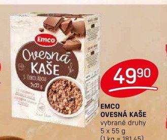 EMCO OVESNÁ KAŠE vybrané druhy 5 x 55 g - FLOP aktualniletaky.eu
