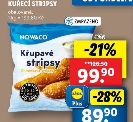 Kuřecí stripsy Nowaco - Lidl aktualniletaky.eu