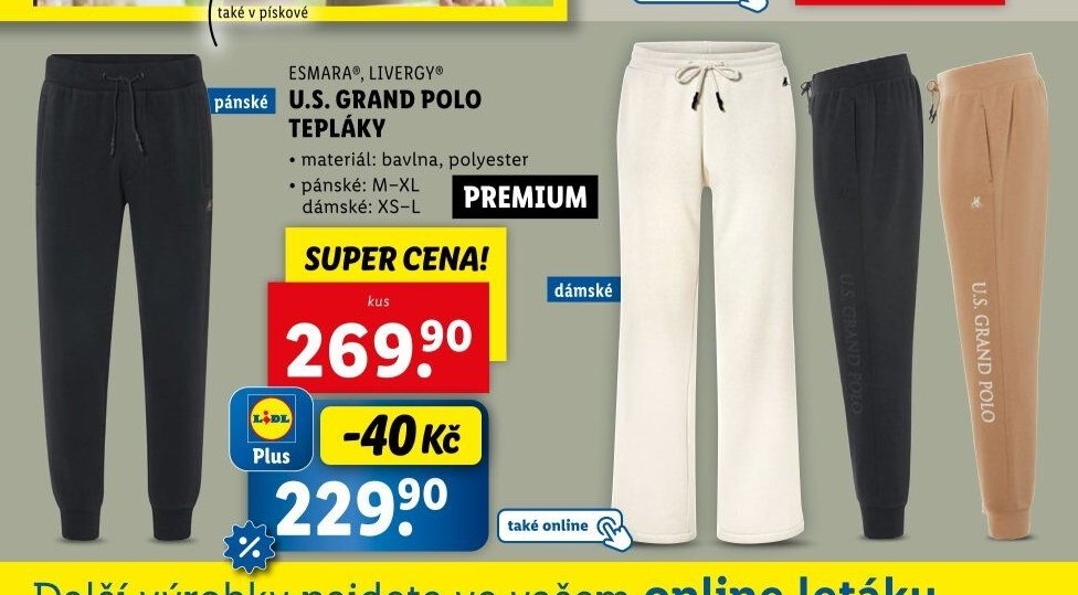 ESMARA, LIVERGY U.S. GRAND POLO TEPLÁKY - Lidl aktualniletaky.eu