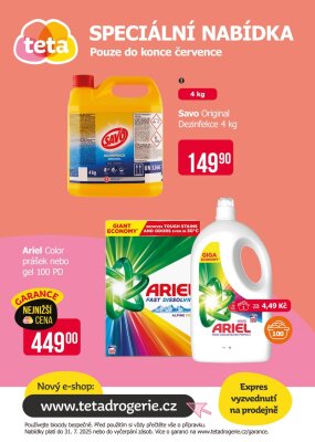 aktuální leták Teta drogerie 17.7.2025-31.7.2025