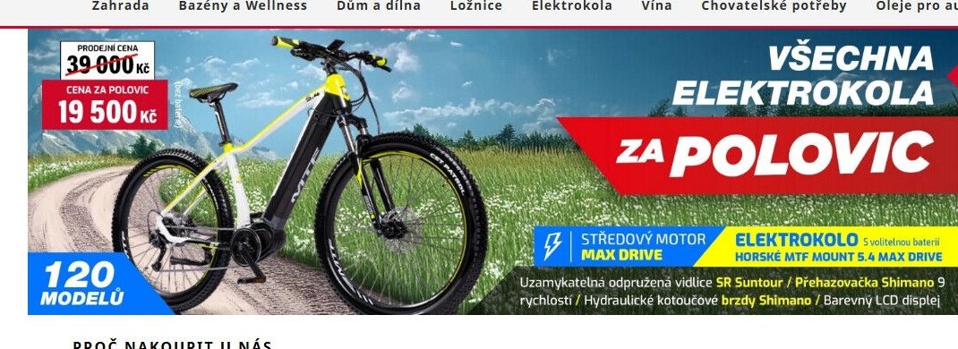 Elektrokolo Mount 5.4 Max Drive - Mountfield aktualniletaky.eu