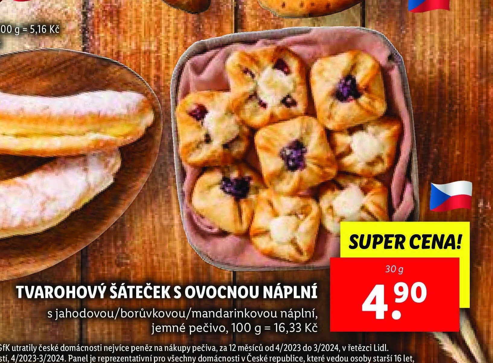 Tvarohový šáteček s ovocnou náplní - Lidl aktualniletaky.eu