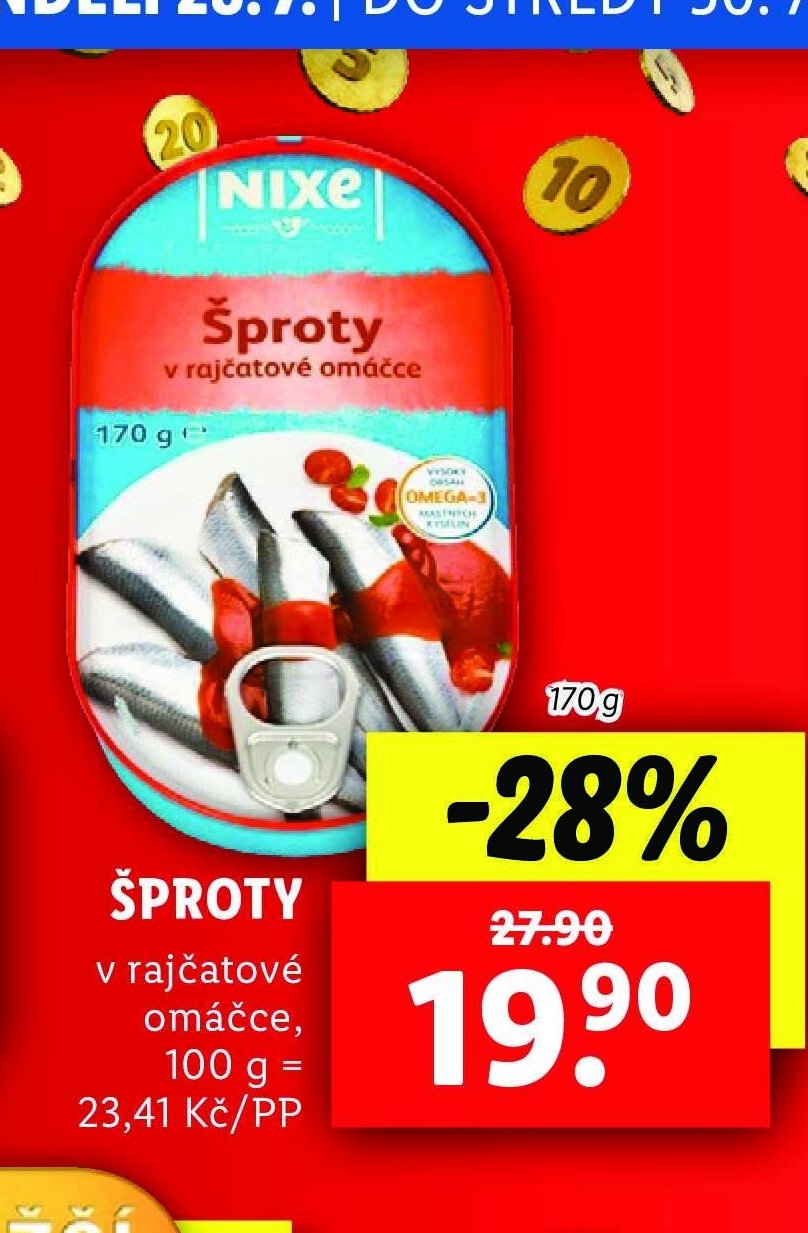 Nixe Šproty v rajčatové omáčce - Lidl aktualniletaky.eu