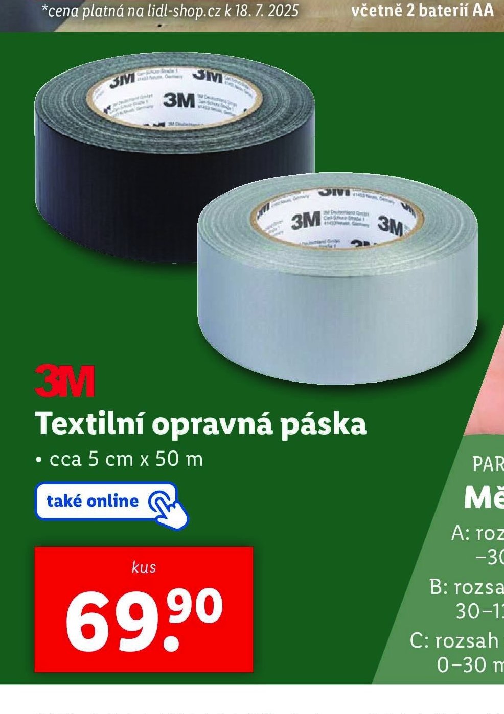 3M Textilní opravná páska - Lidl aktualniletaky.eu