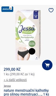 Jessa nature menstruační kalhotky pro silnou menstruaci..., 1 ks - dm drogerie aktualniletaky.eu