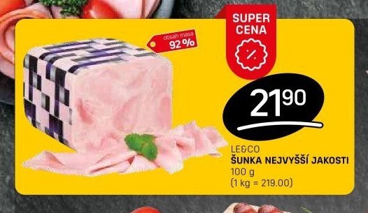 LE&CO ŠUNKA NEJVYŠŠÍ JAKOSTI 100 g - FLOP aktualniletaky.eu