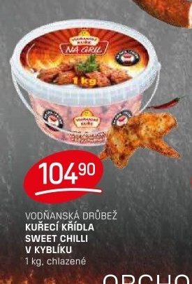 VODŇANSKÁ DRŮBEŽ KUŘECÍ KŘÍDLA SWEET CHILLI V KYBLÍKU 1 kg - FLOP aktualniletaky.eu