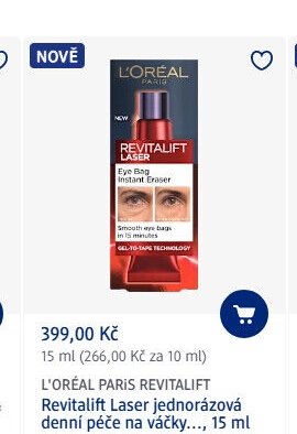 L'ORÉAL PARIS REVITALIFT Laser jednorázová denní péče na váčky..., 15 ml - dm drogerie aktualniletaky.eu