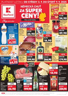 aktuální leták Kaufland 3.9.2025-9.9.2025