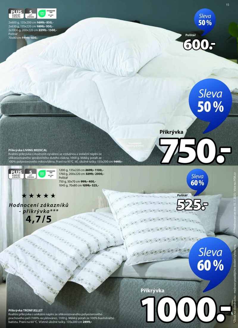 Jayk akční leták - Slevy až 60% Jysk strana 15