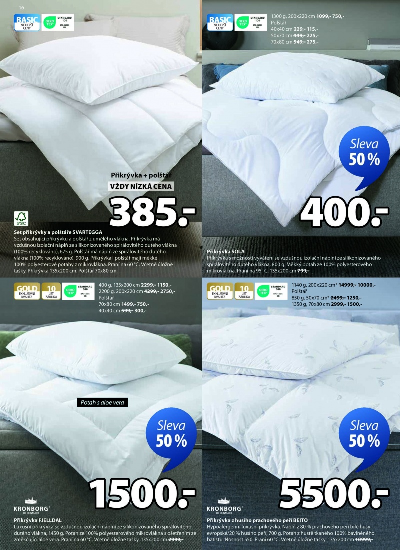 Jayk akční leták - Slevy až 60% Jysk strana 16