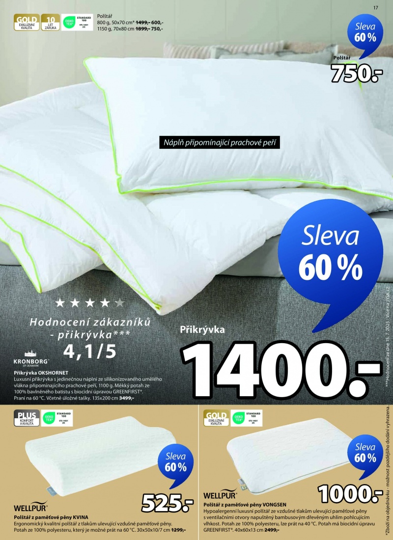 Jayk akční leták - Slevy až 60% Jysk strana 17