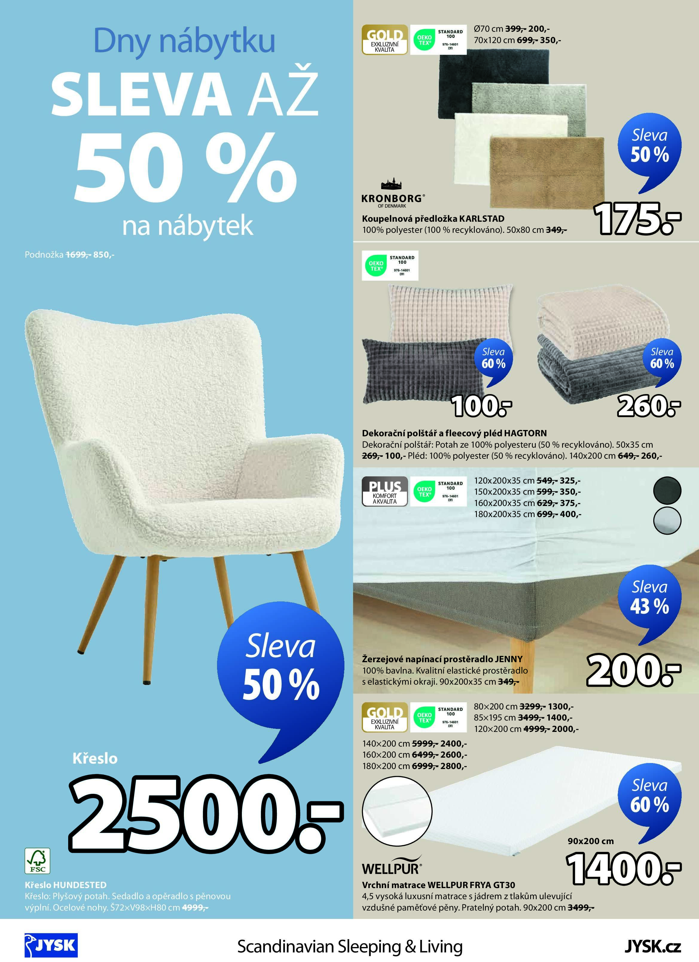 Jayk akční leták - Slevy až 60% Jysk strana 24