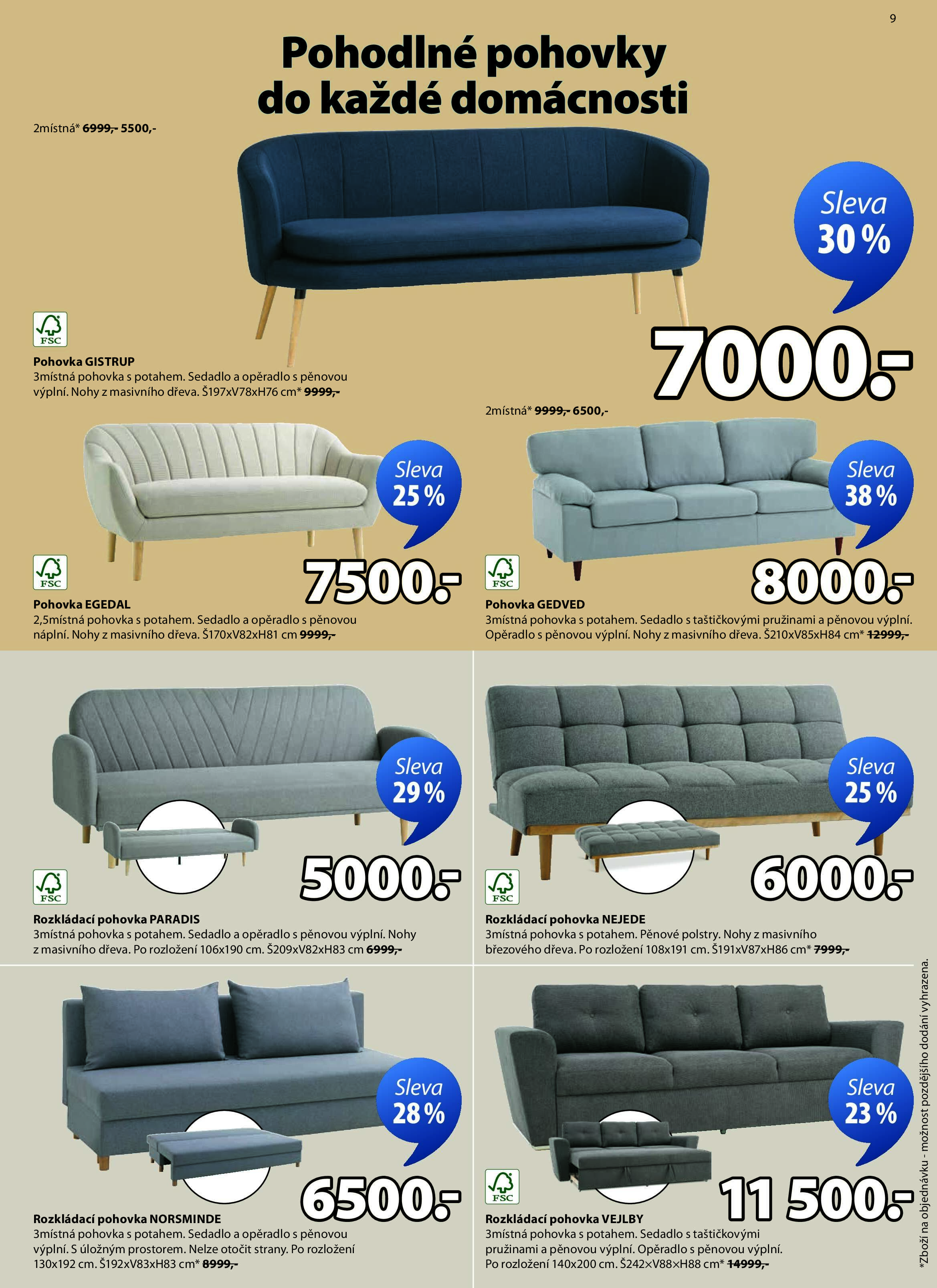 Jayk akční leták - Slevy až 60% Jysk strana 9