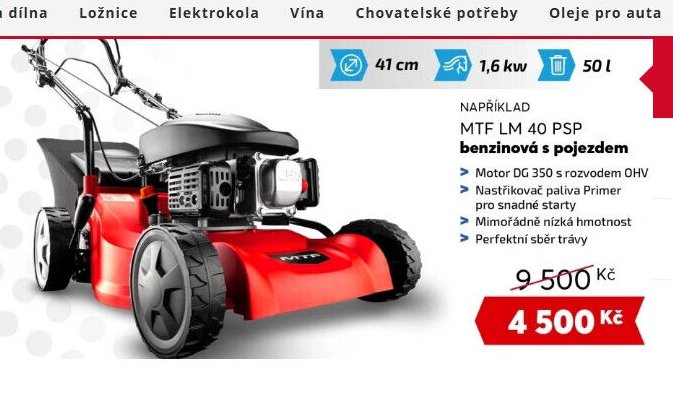 MTF LM 40 PSP benzinová sekačka s pojezdem - Mountfield aktualniletaky.eu