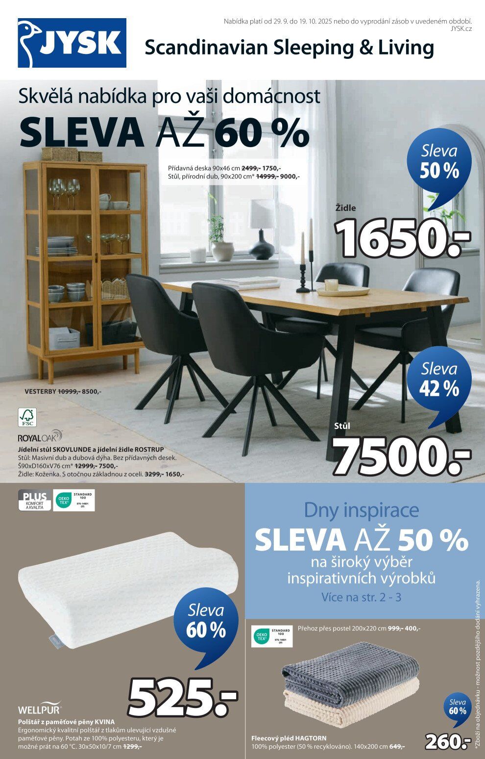 Jysk leták - Skvělá nabídka pro domácnost Jysk strana 1