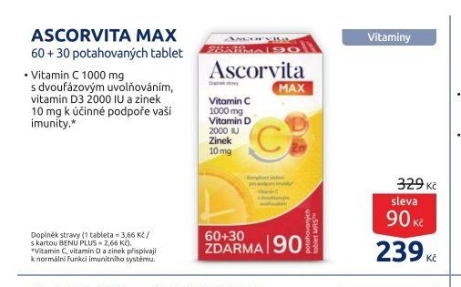 Ascorvita MAX - BENU Lékárna aktualniletaky.eu