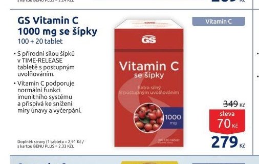 GS Vitamin C 1000 mg se šípky - BENU Lékárna aktualniletaky.eu