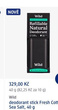 Wild deodorant stick Fresh Cotton & Sea Salt, 40 g - dm drogerie aktualniletaky.eu
