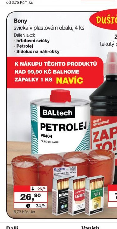 Bony svíčka v plastovém obalu - Barvy a laky drogerie aktualniletaky.eu