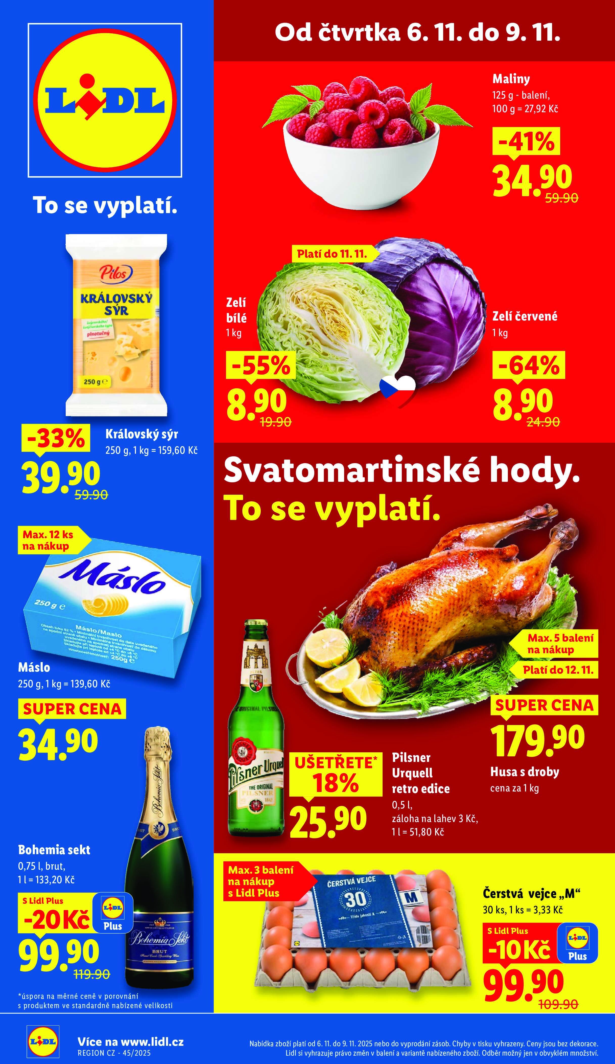Akční leták OD ČTVRTKA Lidl strana 1