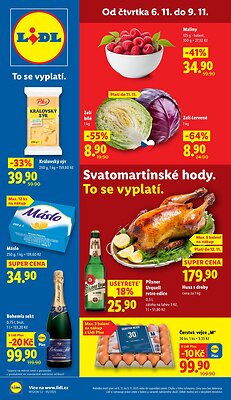 Leták Lidl Lidl leták od čtvrtka platný od 2025-11-06 do 2025-11-09