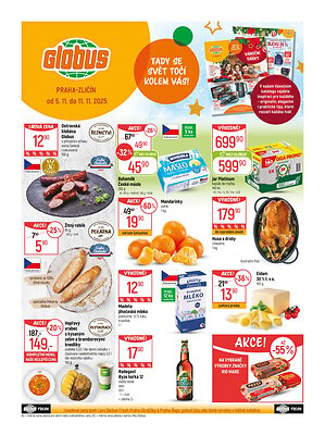 Leták Globus Globus leták Praha - Zličín platný od 2025-11-05 do 2025-11-11