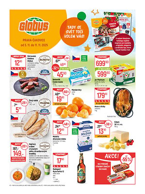 Leták Globus Globus leták Praha - Čakovice platný od 2025-11-05 do 2025-11-11