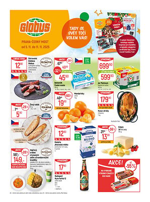 Leták Globus Globus leták Praha - Černý Most platný od 2025-11-05 do 2025-11-11