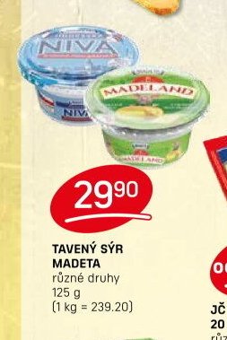 Tavený sýr Madeta - FLOP aktualniletaky.eu