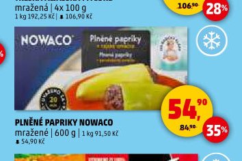 Plněné papriky Nowaco mražené 600 g - Penny Market aktualniletaky.eu