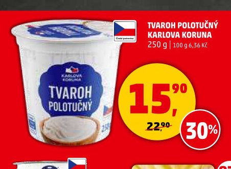 Tvaroh polotučný Karlova Koruna - Penny Market aktualniletaky.eu