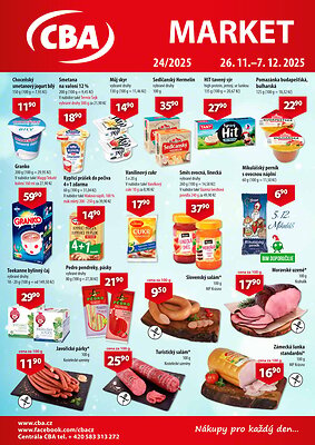 Leták CBA CBA Market leták platný od 2025-11-26 do 2025-12-07