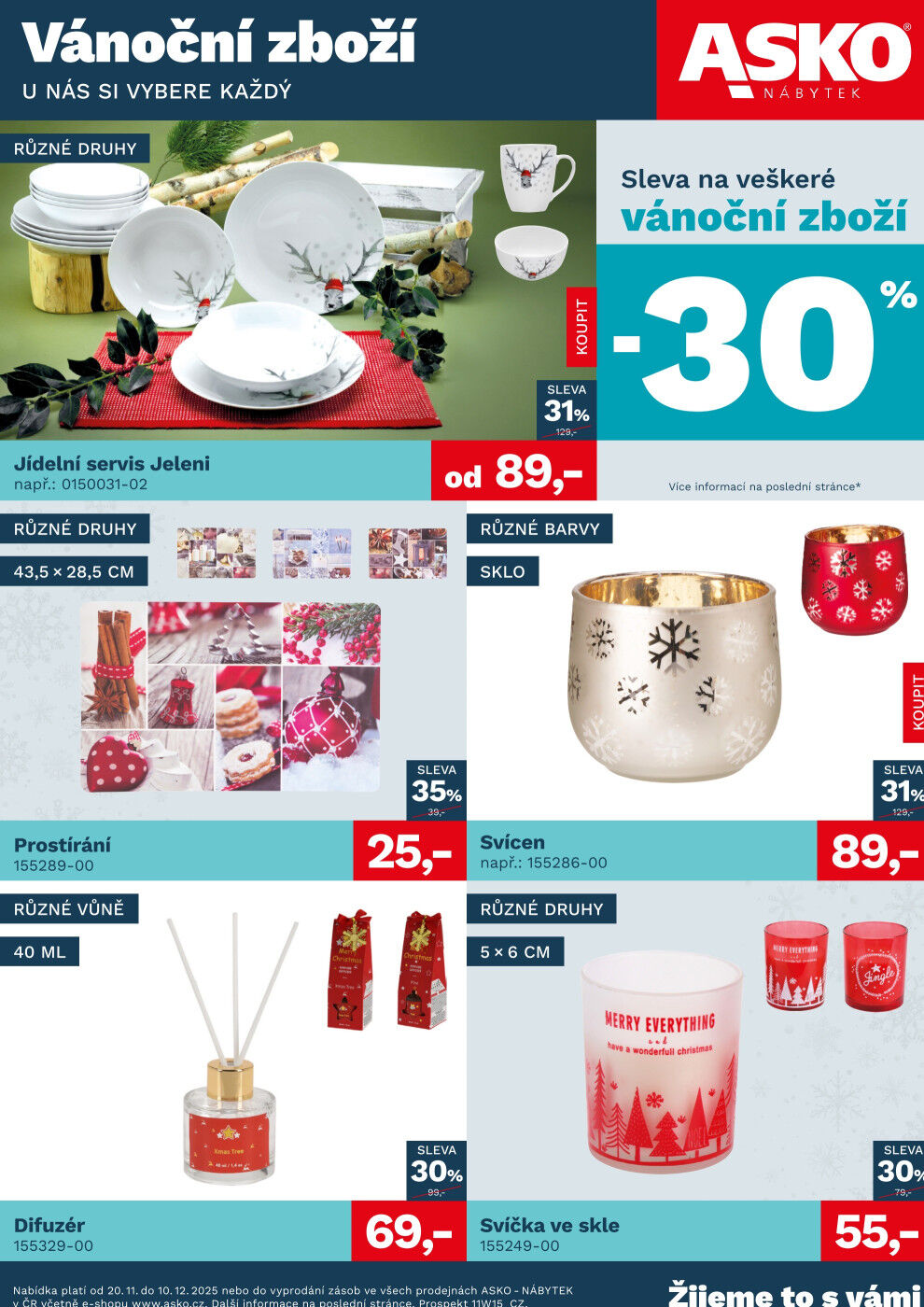 ASKO nábytek leták - Vánoční zboží ASKO strana 1