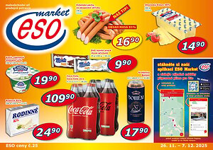 Leták ESO MARKET ESO MARKET leták platný od 2025-11-26 do 2025-12-07