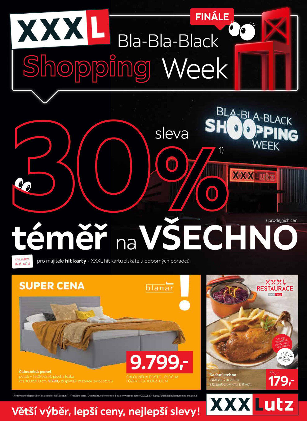 XXXLutz leták - Bla Bla Black Shopping Week XXXLutz strana 1