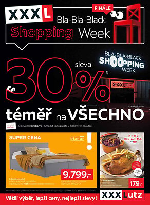 Leták XXXLutz XXXLutz leták - Bla Bla Black Shopping Week platný od 2025-11-24 do 2025-12-07