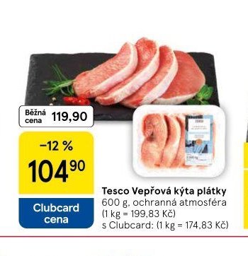 Tesco Vepřová kýta plátky - Tesco aktualniletaky.eu