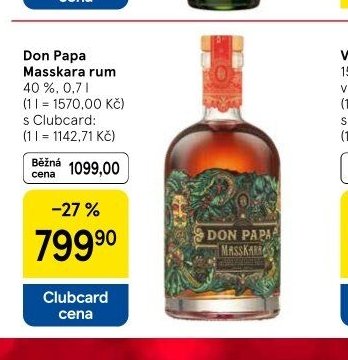 Don Papa Masskara rum - Tesco aktualniletaky.eu